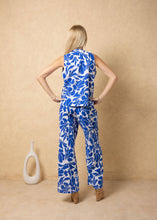 Load image into Gallery viewer, Blue Petals Cotton Resort Pants