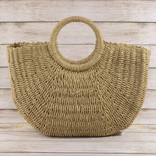 Load image into Gallery viewer, Woven Crescent Tote Bag