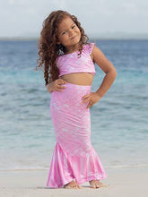 Load image into Gallery viewer, UPF 50+ 3-piece Pink Mermaid Scales Swim Set