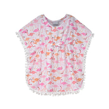 Load image into Gallery viewer, Kids UPF50+ Flamingo Love Cover-up Dress