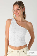 Load image into Gallery viewer, Lace Textured One Shoulder Top