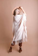 Load image into Gallery viewer, Fringe Open Knit Ruana