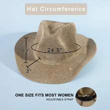 Load image into Gallery viewer, Khaki Shimmering Braided Cowboy Hat