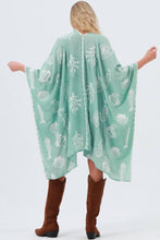 Load image into Gallery viewer, Sage Ocean Embroidered Kimono