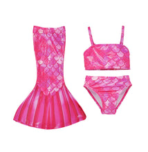 Load image into Gallery viewer, UPF 50+ 3-piece Mermaid Scales Pink Shimmer Swim Set