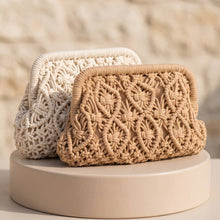 Load image into Gallery viewer, Macrame Diamond Weave Clutch