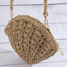 Load image into Gallery viewer, Pearl Beaded Crochet Crossbody Bag