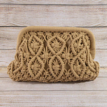 Load image into Gallery viewer, Macrame Diamond Weave Clutch