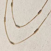 Load image into Gallery viewer, 18k Gold Filled Bead Detailed Box Chain