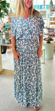 Load image into Gallery viewer, Blue Petals Dolman Top