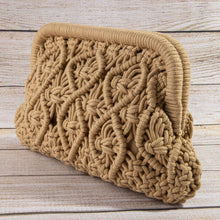 Load image into Gallery viewer, Macrame Diamond Weave Clutch