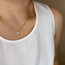 Load image into Gallery viewer, 18k Gold Filled Ellipse Solitaire Necklace