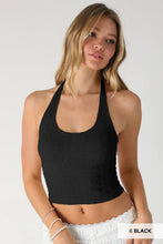 Load image into Gallery viewer, Floral Lace Halter Crop Top
