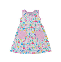 Load image into Gallery viewer, Kids UPF50+ Mermaid & Friends Sleeveless Dress with Pockets