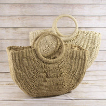 Load image into Gallery viewer, Woven Crescent Tote Bag