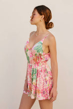 Load image into Gallery viewer, All In Love Mango Hibiscus Romper