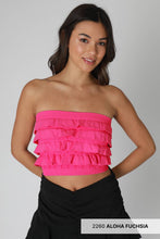 Load image into Gallery viewer, Layered Ruffle Tube Top
