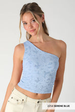 Load image into Gallery viewer, Lace Textured One Shoulder Top
