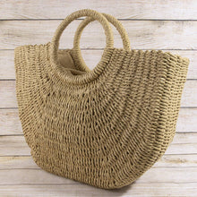 Load image into Gallery viewer, Woven Crescent Tote Bag
