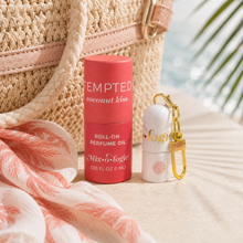 Load image into Gallery viewer, Tempted (coconut kiss) Keychain Mini Roll-On Perfume (1 mL)
