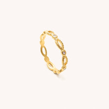 Load image into Gallery viewer, Rowan Gold Link and Gem Ring
