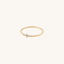 Load image into Gallery viewer, Crystal Cross Ring
