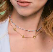 Load image into Gallery viewer, Lucid Blue Mini Beaded Necklace
