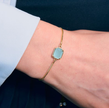 Load image into Gallery viewer, Liv Amazonite Gold Slider Bracelet
