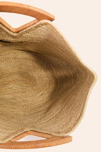 Load image into Gallery viewer, Floral Printed Jute Rectangle Tote Bag
