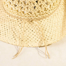 Load image into Gallery viewer, Braided Beads Ivory Straw Cowboy Hat
