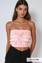 Load image into Gallery viewer, Layered Ruffle Tube Top
