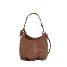 Load image into Gallery viewer, Curved Bar Handle Bucket Bag
