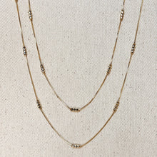 Load image into Gallery viewer, 18k Gold Filled Bead Detailed Box Chain
