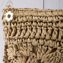 Load image into Gallery viewer, Straw Crochet Flower Clutch
