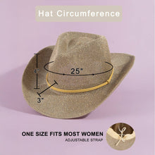 Load image into Gallery viewer, All Over Champagne Sequin Cowboy Hat
