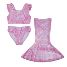 Load image into Gallery viewer, UPF 50+ 3-piece Pink Mermaid Scales Swim Set
