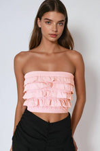 Load image into Gallery viewer, Layered Ruffle Tube Top
