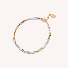 Load image into Gallery viewer, Mixed Metal Herringbone Bracelet
