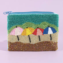 Load image into Gallery viewer, Beaded Beach Umbrellas Coin Purse
