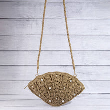 Load image into Gallery viewer, Pearl Beaded Crochet Crossbody Bag
