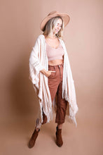 Load image into Gallery viewer, Fringe Open Knit Ruana
