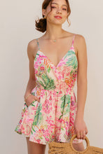Load image into Gallery viewer, All In Love Mango Hibiscus Romper
