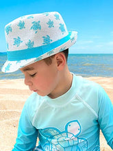 Load image into Gallery viewer, Kids UPF50+ Girls and Boys Fedora Club Sun Hat
