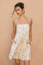 Load image into Gallery viewer, Tropical Leaf A Line Mini Dress
