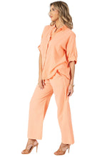 Load image into Gallery viewer, Peach Cotton Button Down Top
