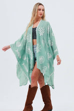 Load image into Gallery viewer, Sage Ocean Embroidered Kimono
