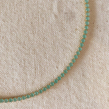 Load image into Gallery viewer, 18k Gold Filled Mint Cubic Zirconia Necklace
