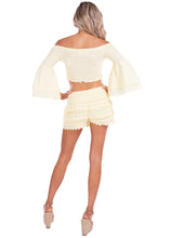 Load image into Gallery viewer, Baby Yellow Ruffle Crochet Cotton Skort

