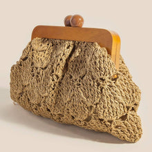 Load image into Gallery viewer, Braided Wooden Frame Clutch
