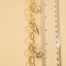 Load image into Gallery viewer, Gold Sealife Charms Chain Belt
